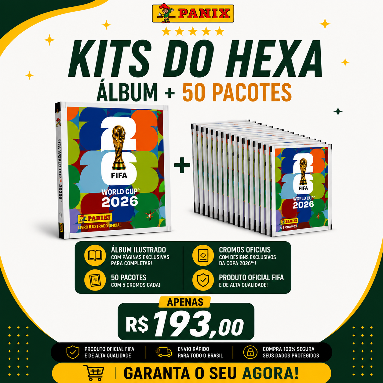 Kit Álbum + 50 Pacotes