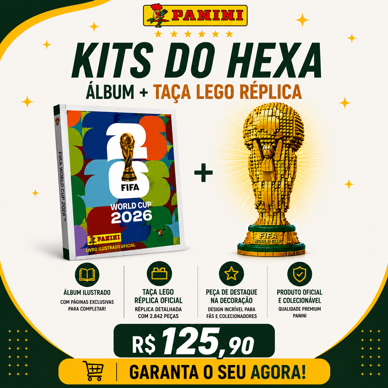 Álbum + Taça Lego Réplica