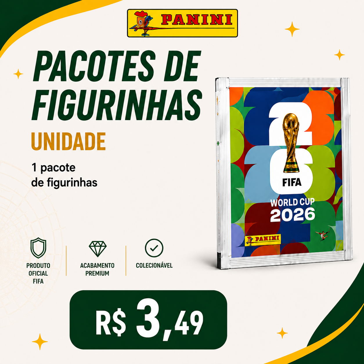Pacote de Figurinhas da Copa